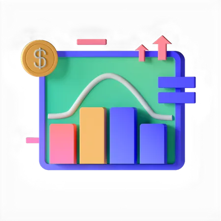 Finance Analytics  3D Icon