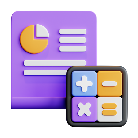 Finance Calculation  3D Illustration