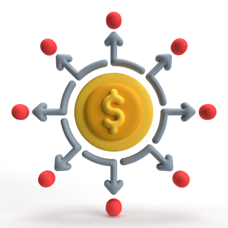 Répartition des finances  3D Icon