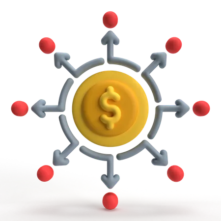 Répartition des finances  3D Icon