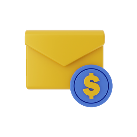 Finance Email  3D Illustration