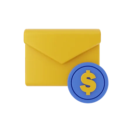 Finance Email  3D Illustration