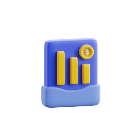 Finance Report  3D Icon