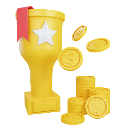 Financial achievement  3D Illustration