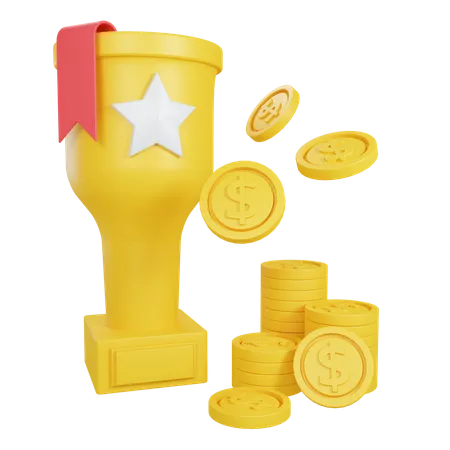 Financial achievement  3D Illustration