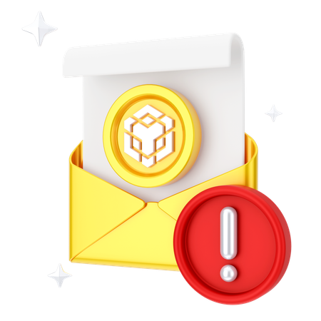 Financial Alert Email  3D Icon