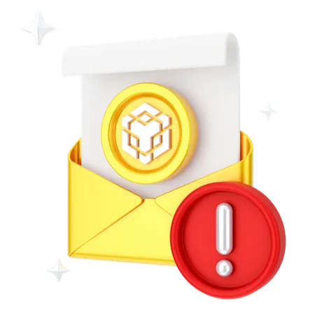 Financial Alert Email  3D Icon