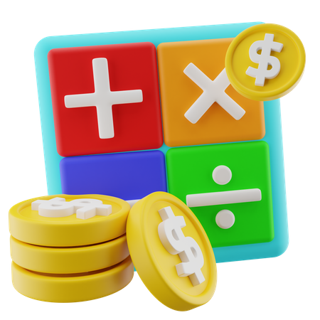 Financial Calculation  3D Icon