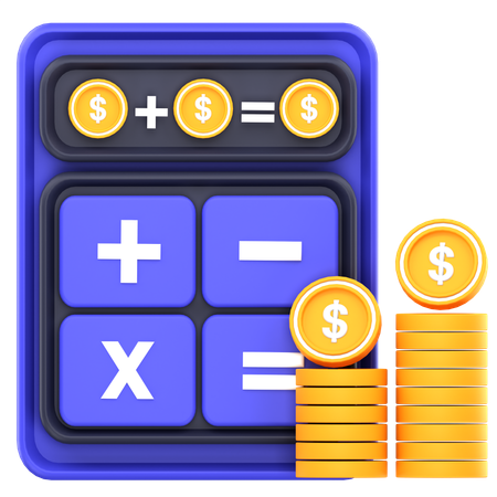 Financial Calculator  3D Icon