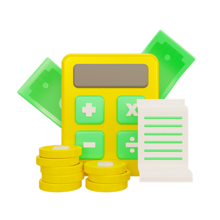 Financial Calculator  3D Icon