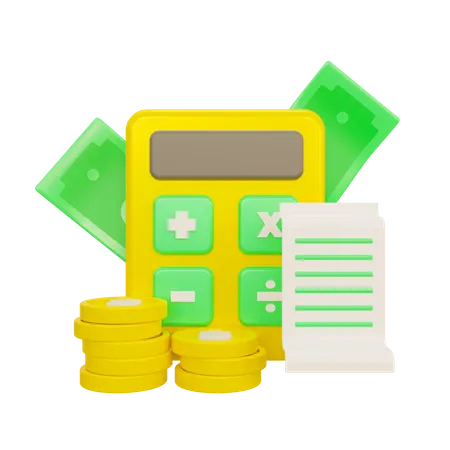 Financial Calculator  3D Icon