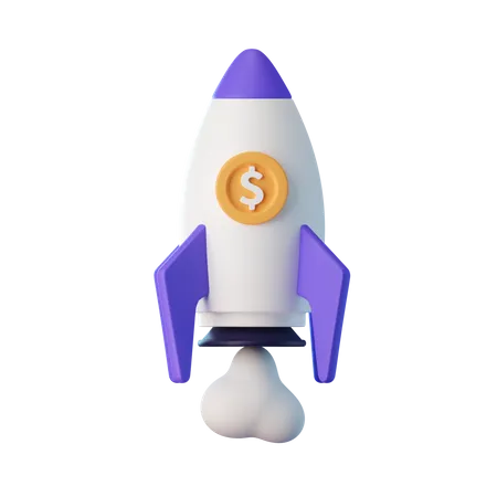 Financial Launch  3D Icon