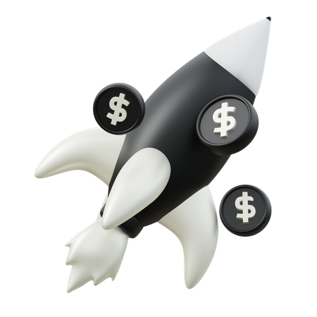 Financial Launch  3D Icon