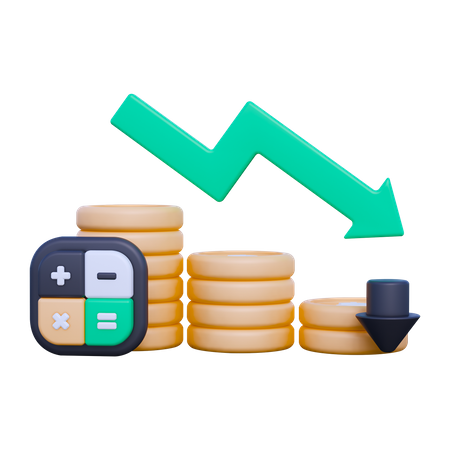 Financial Loss  3D Icon