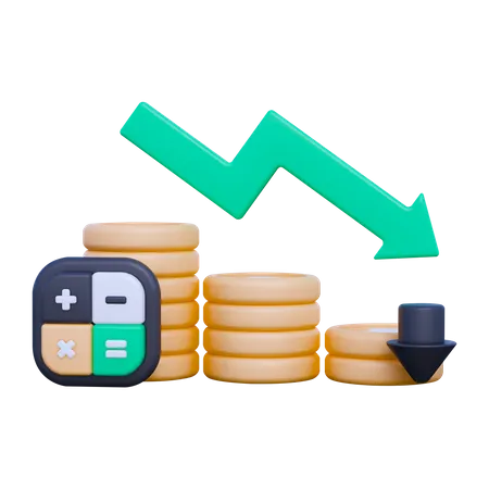 Financial Loss  3D Icon