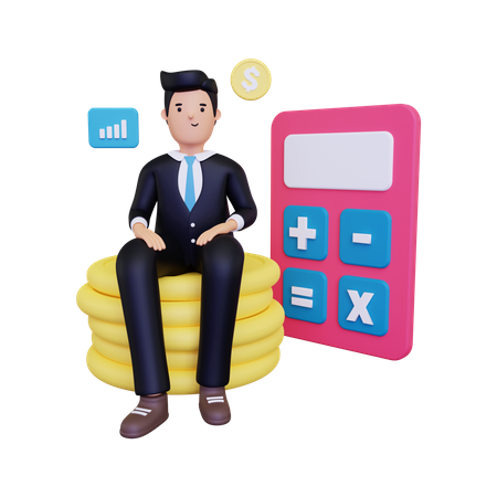 Financial manager  3D Illustration