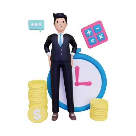 Financial manager  3D Illustration