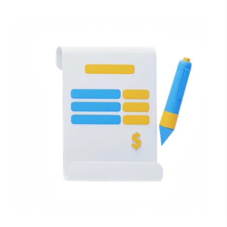 Financial report  3D Icon