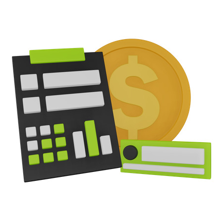 Financial Report  3D Icon