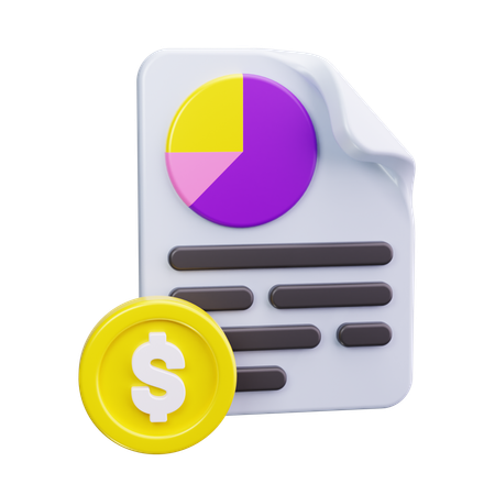 Financial Report  3D Icon