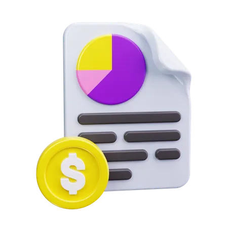 Financial Report  3D Icon