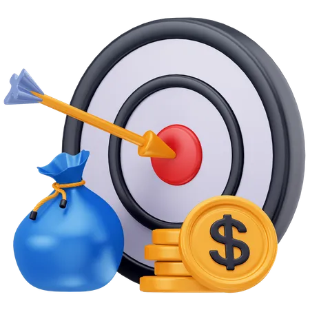 Financial Target  3D Icon