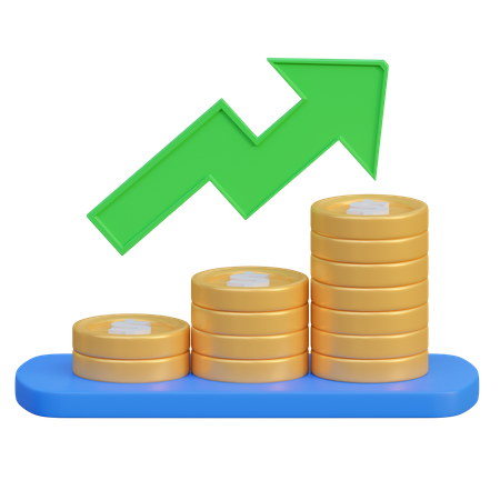 Crecimiento financiero  3D Icon