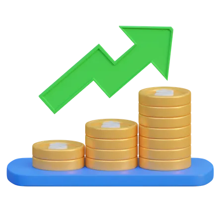 Crecimiento financiero  3D Icon