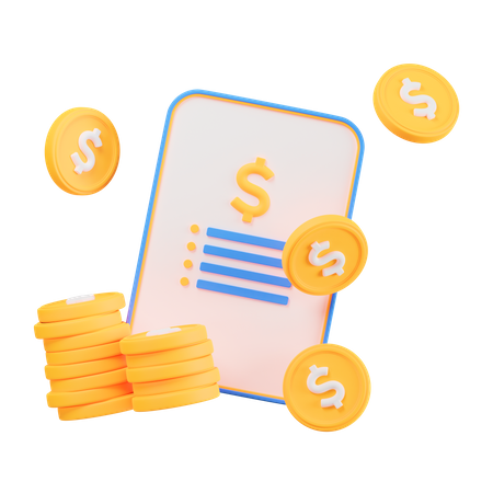 Finanzas móviles  3D Icon