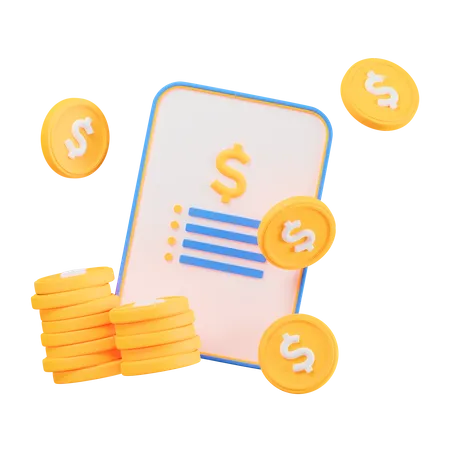 Finanzas móviles  3D Icon