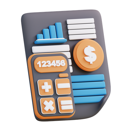 Finanzdatenmanagement  3D Icon