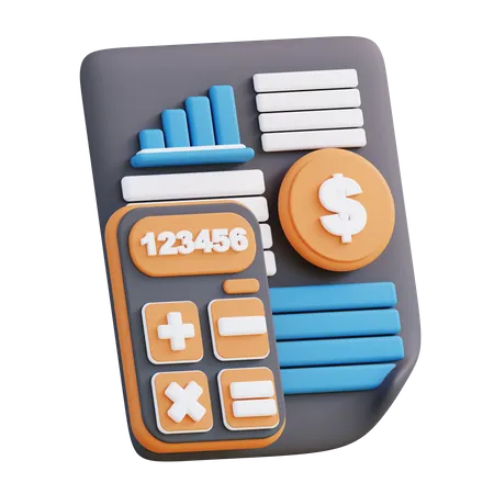 Finanzdatenmanagement  3D Icon