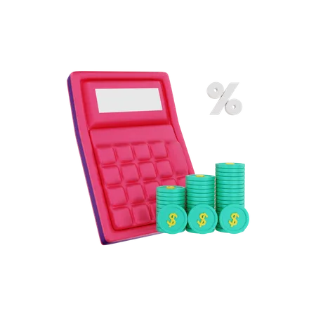 Finanzielle Berechnungen  3D Illustration