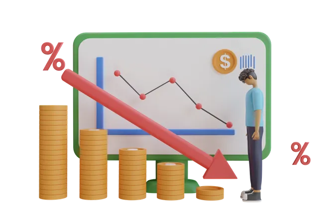 Finanzkrise  3D Illustration