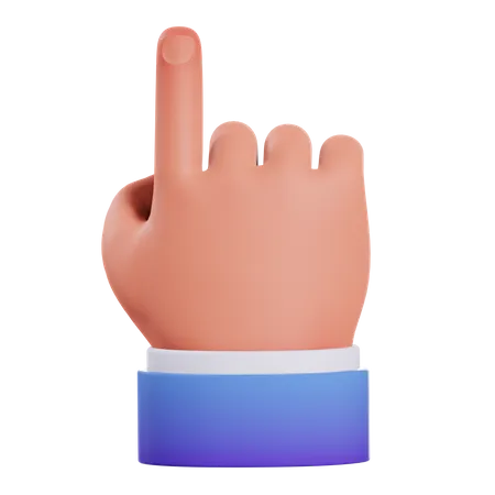 Finger up gesture  3D Illustration