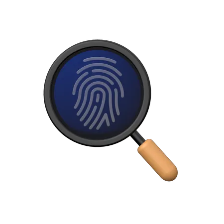 Fingerabdruck identifizieren  3D Icon