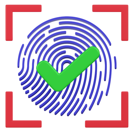 Fingerprint Scan  3D Icon