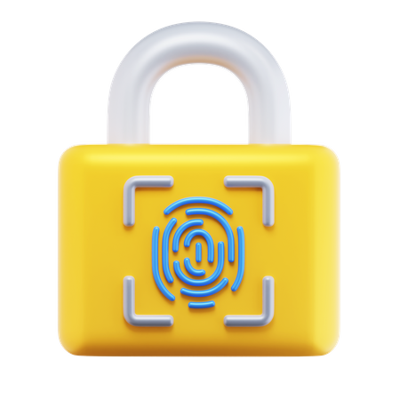 Fingerprint Security  3D Icon