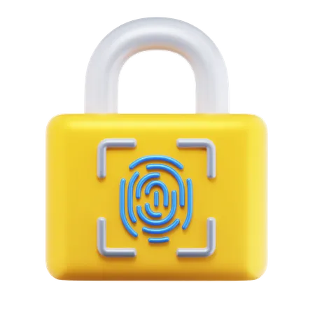 Fingerprint Security  3D Icon