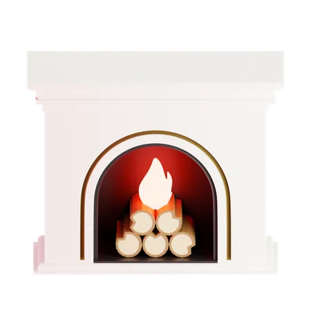 Fire Place  3D Illustration