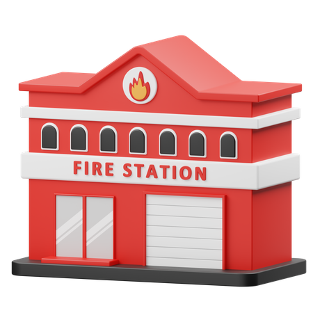 Fire Station  3D Icon