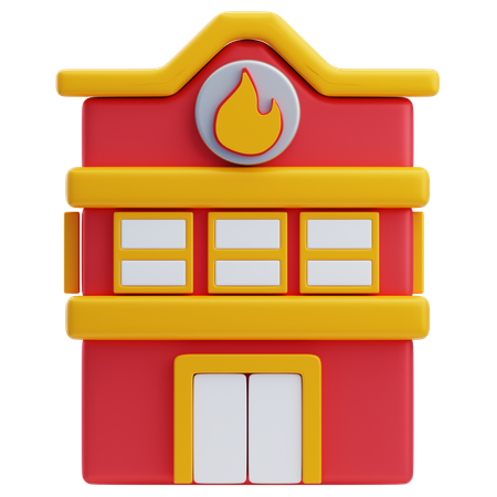 Fire Station  3D Icon