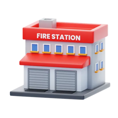 Fire Station  3D Icon