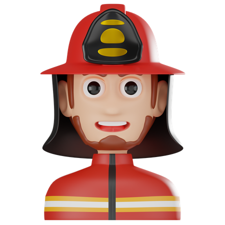 Firefighter  3D Icon