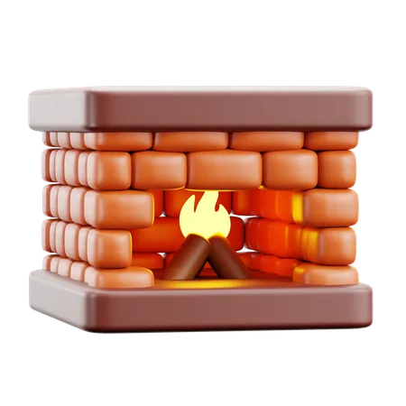 Fireplace  3D Icon