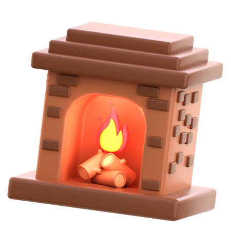 Fireplace  3D Icon