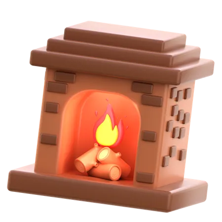 Fireplace  3D Icon