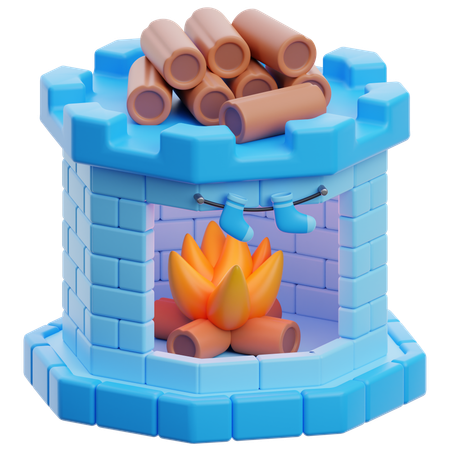 Fireplace  3D Icon