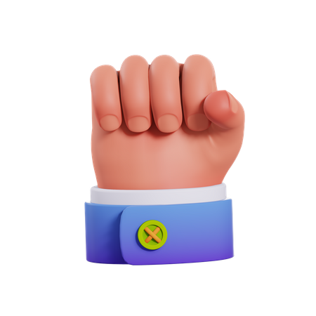 Fist hand gesture  3D Illustration