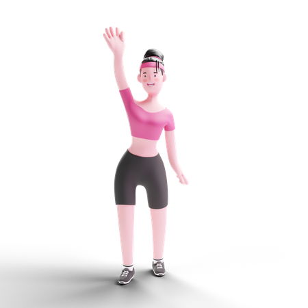 Fit Woman  3D Illustration